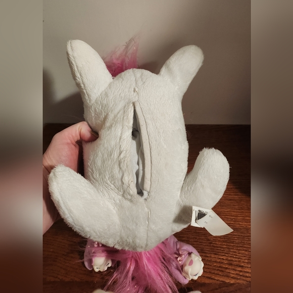 Puppy Surprise "Popcorn Mandy" Stuffed Animal White & Pink - Picture 4 of 10